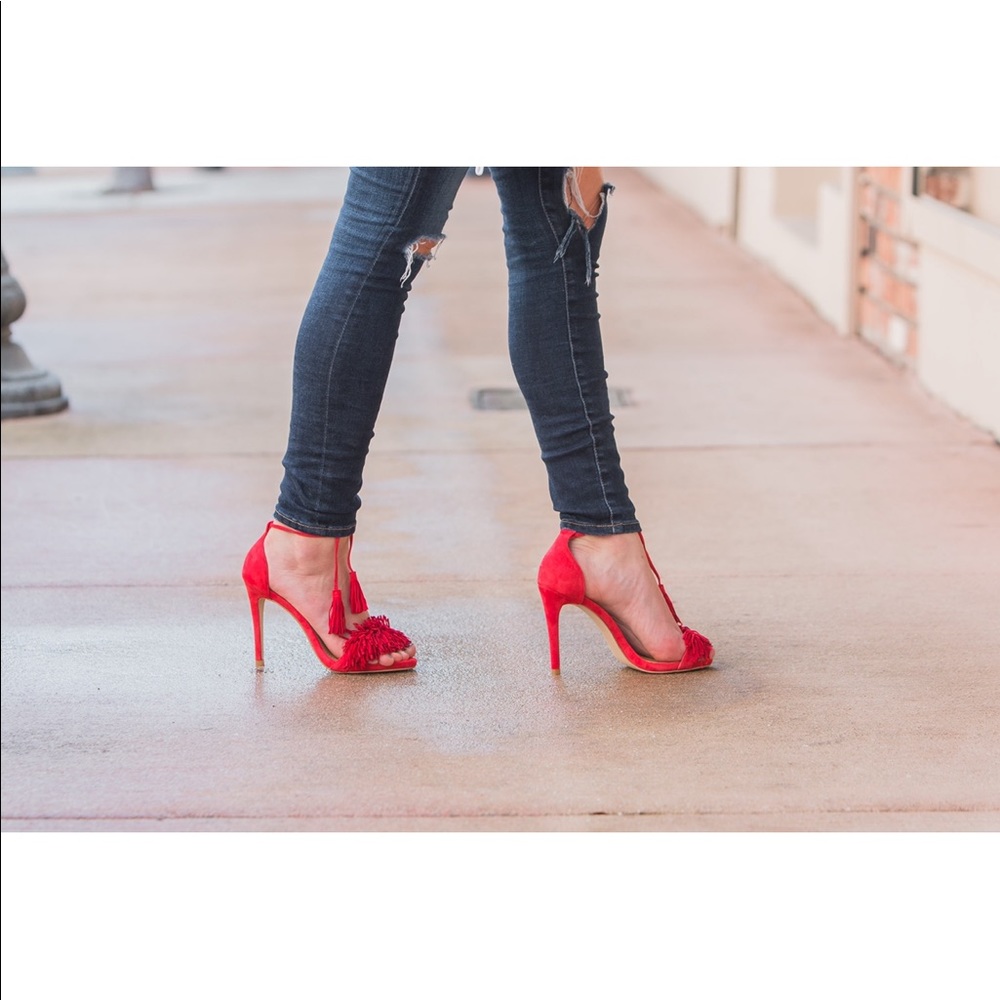 Steve Madden Lace Up Fringe Stiletto